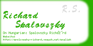 richard spalovszky business card